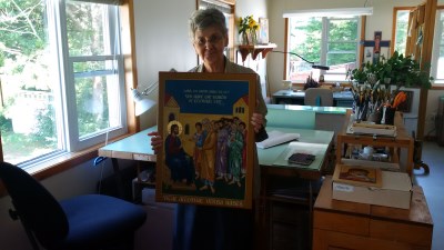 Marysia Kowalchuk with the Diocese of Peterborough religious icon