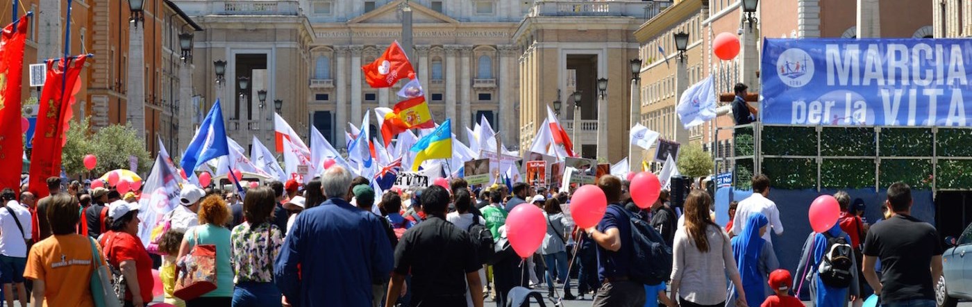 March for Life in Rome, Italy