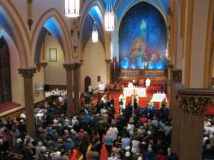 Chrism Mass at the cathedral on April 10 2017