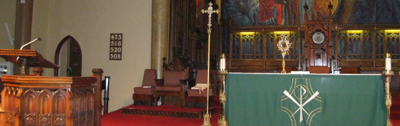 View of the cathedral altar area
