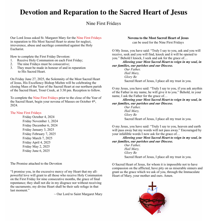 Pray the Novena to the Sacred Heart for nine First Fridays