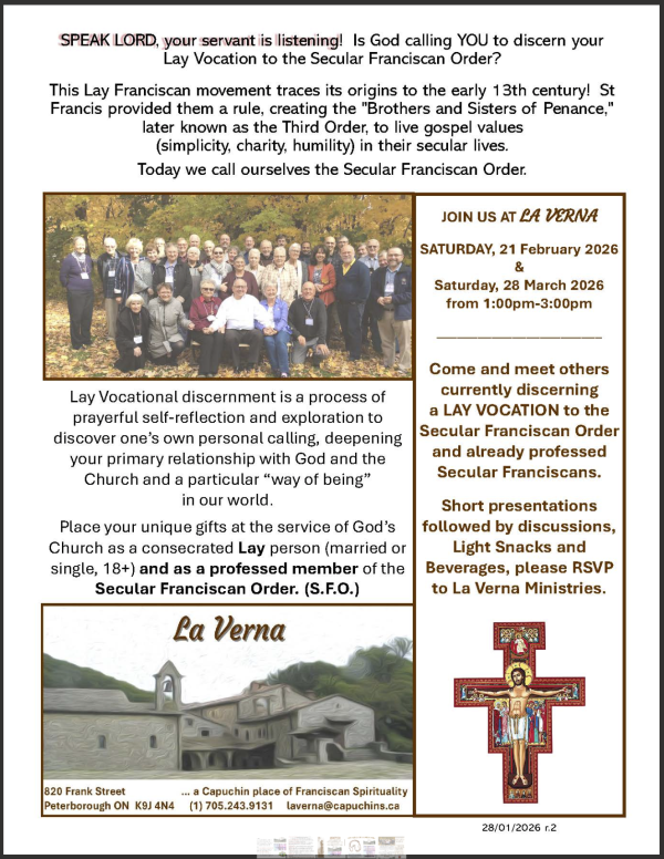 La Verna has a program for Lay Vocations