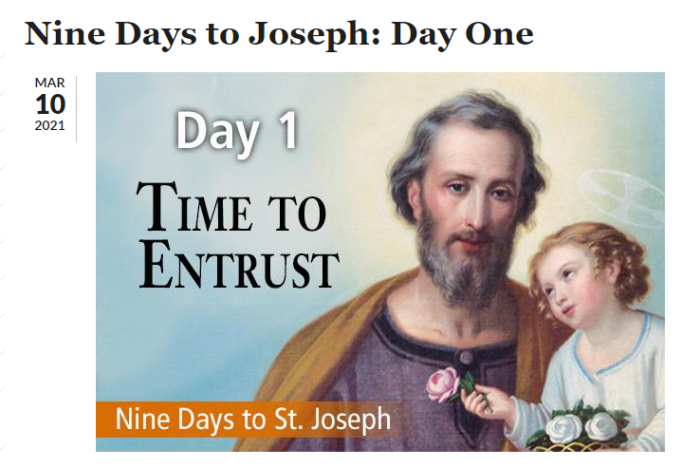 Novena March 10 to 19 2021