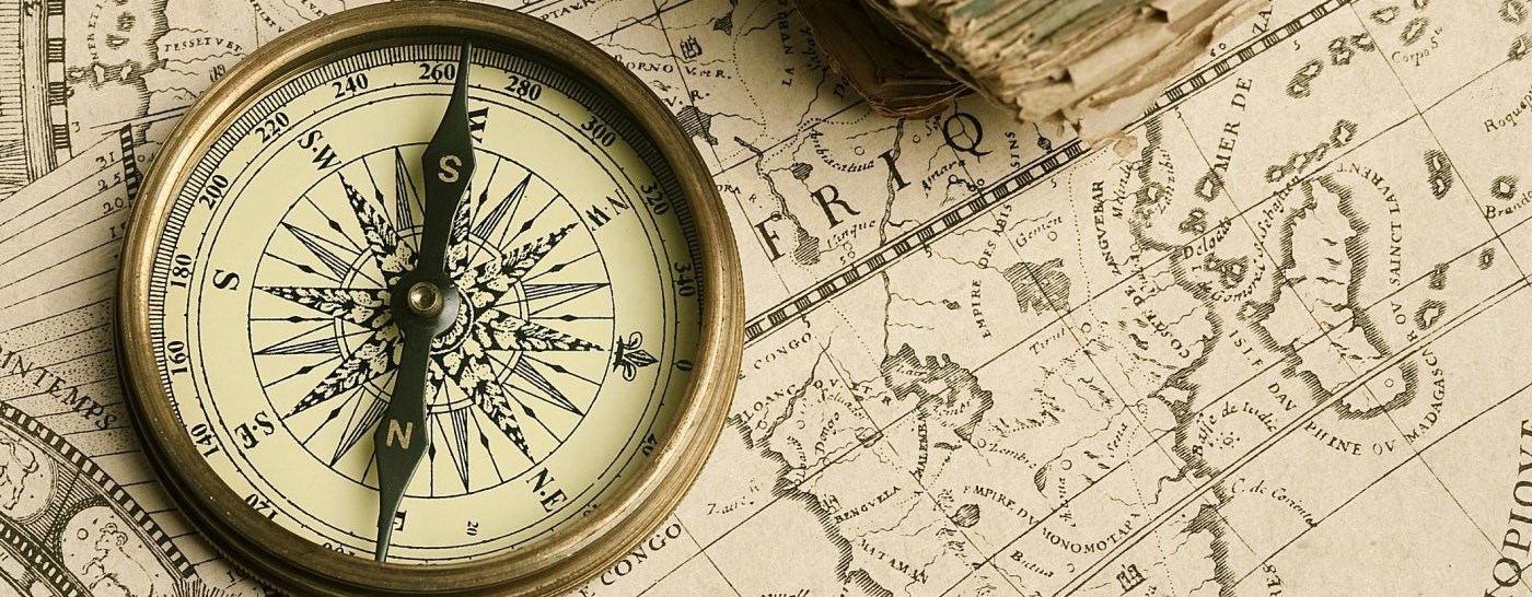 Compass with a map
