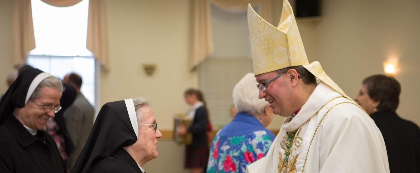 Passionist Sisters with His Excellency Most Reverend Bishop Miehm