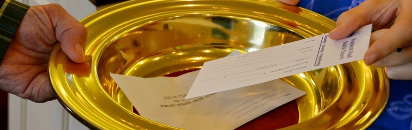 Collection plate in Church