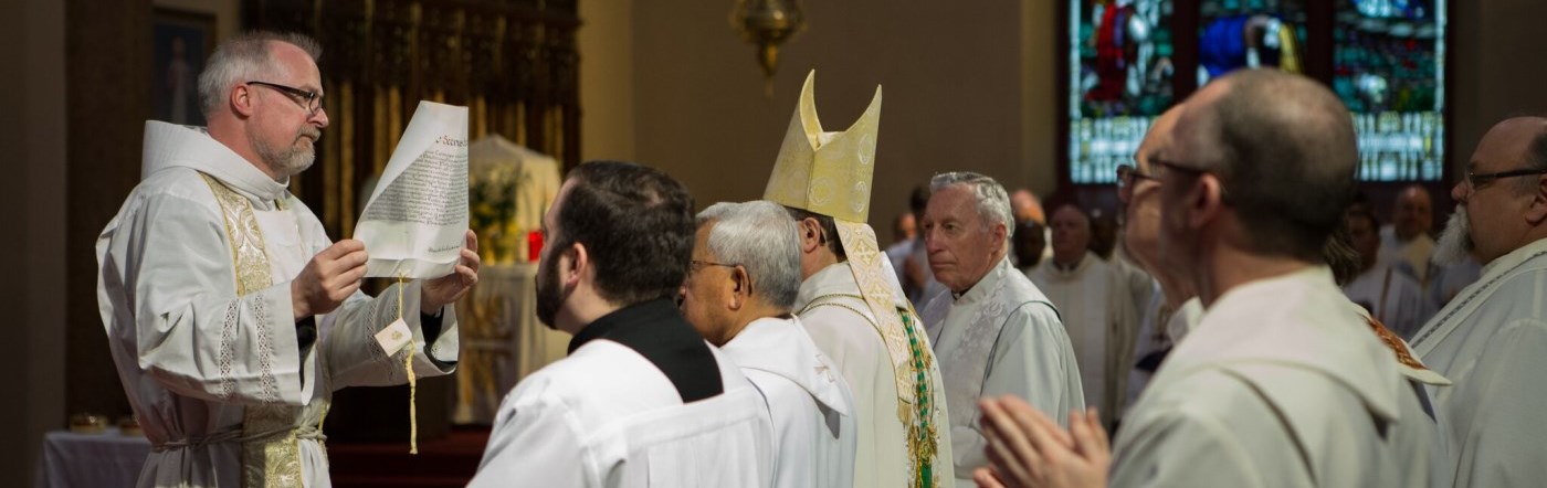 Council of Priests viewing the bull