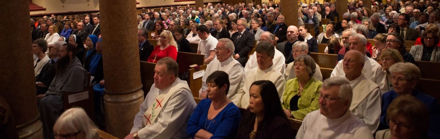 View of the congregation at St. Peter-in-Chains Cathedral