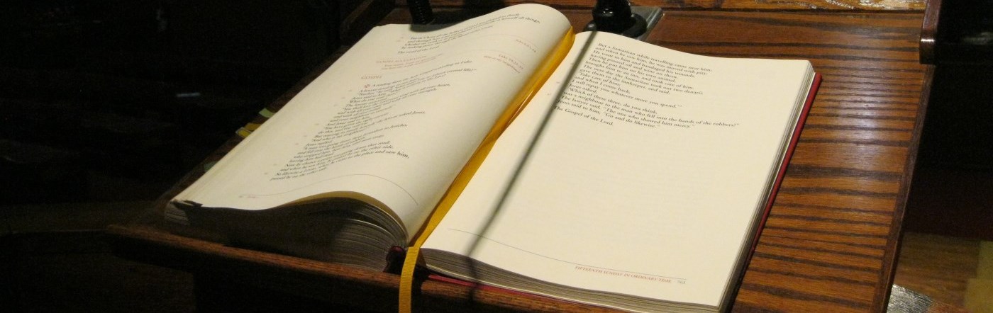 Open Lectionary at the lectern