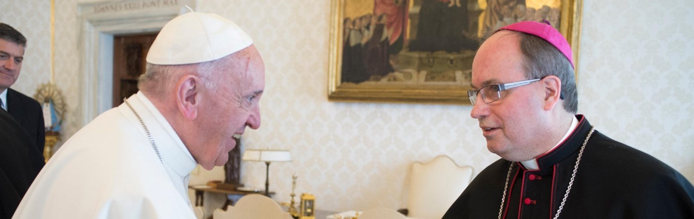 Bishop Miehm with Pope Francis